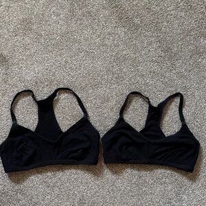 Black Ribbed Maternity Bralette Set